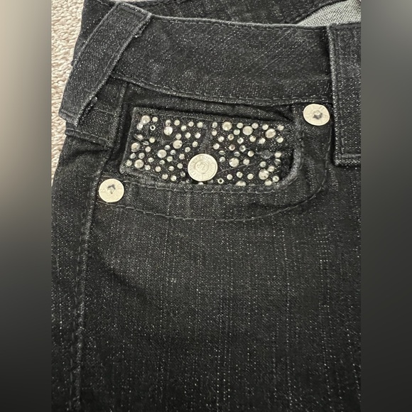 True Religion Skinny Jeans – Size 24 – Black w/ Swarovski Rhinestones – NWOT - Picture 7 of 11